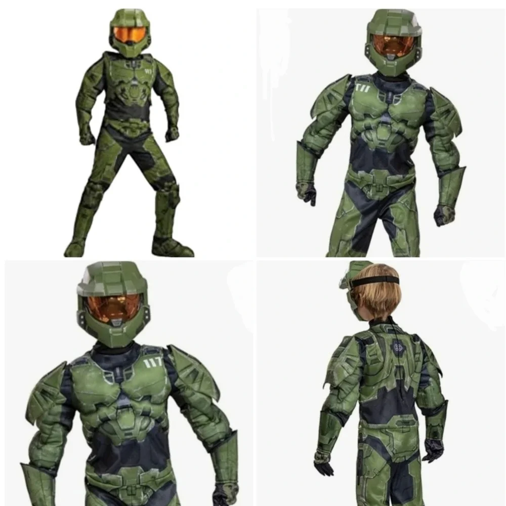 HALO DISGUISE SMALL 4-6 MASTER CHEIF DELUXE CHILD COSTUME PARTY